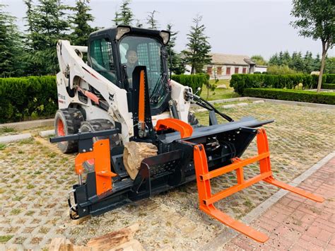 automatic wood splitter skid steer|skid steer wood splitter attachments.